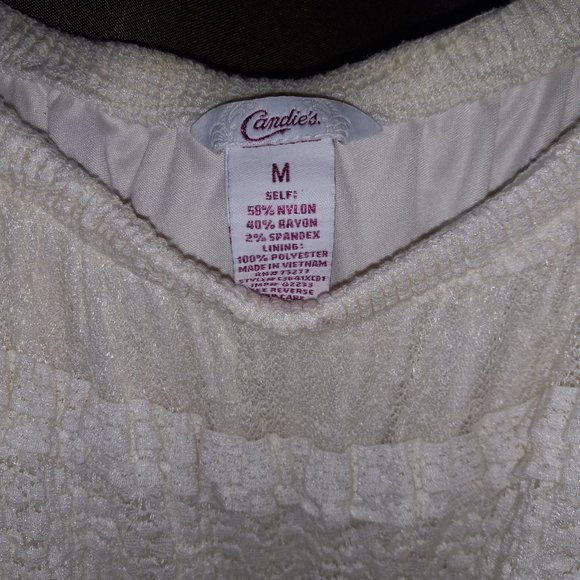 Lace Sleeves Lace Top Elastic Bottom Quarter Sleeves - Picture 4 of 4